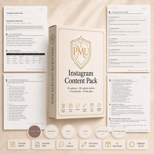PMU Instagram Content Pack